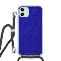 CaseCompany Majorelle Blue: iPhone 11 Transparant Hoesje met koord