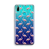 CaseCompany Flamingoprint groen: Huawei P Smart (2019) Transparant Hoesje