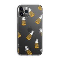CaseCompany Ananasjes: iPhone 11 Pro Max Transparant Hoesje