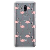 CaseCompany Anything Flamingoes: LG G7 Thinq Transparant Hoesje