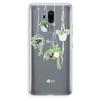 CaseCompany Hang In There: LG G7 Thinq Transparant Hoesje