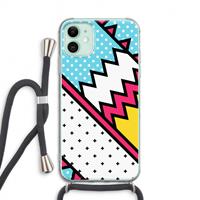 CaseCompany Pop Art #2: iPhone 11 Transparant Hoesje met koord