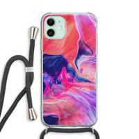 CaseCompany Earth And Ocean: iPhone 11 Transparant Hoesje met koord