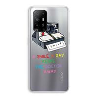 CaseCompany Smile: Oppo A94 5G Transparant Hoesje