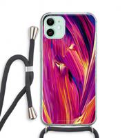 CaseCompany Phoenix: iPhone 11 Transparant Hoesje met koord