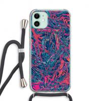 CaseCompany Sleeping Dreams: iPhone 11 Transparant Hoesje met koord