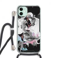 CaseCompany Camouflage de sommeil: iPhone 11 Transparant Hoesje met koord