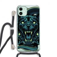 CaseCompany Cougar and Vipers: iPhone 11 Transparant Hoesje met koord