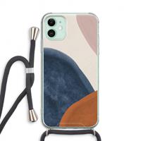 CaseCompany Geo #1: iPhone 11 Transparant Hoesje met koord