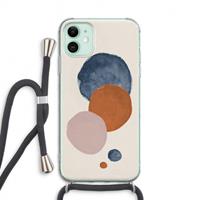 CaseCompany Geo #4: iPhone 11 Transparant Hoesje met koord