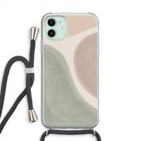 CaseCompany Geo #6: iPhone 11 Transparant Hoesje met koord