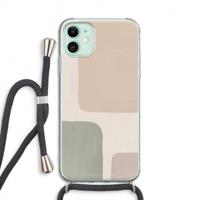 CaseCompany Geo #7: iPhone 11 Transparant Hoesje met koord