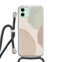 CaseCompany Geo #8: iPhone 11 Transparant Hoesje met koord