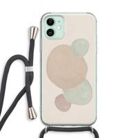 CaseCompany Geo #9: iPhone 11 Transparant Hoesje met koord