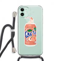 CaseCompany S(peach)less: iPhone 11 Transparant Hoesje met koord