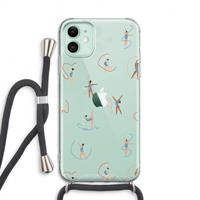 CaseCompany Dancing #3: iPhone 11 Transparant Hoesje met koord