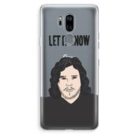 CaseCompany Let It Snow: LG G7 Thinq Transparant Hoesje