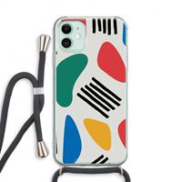 CaseCompany Illustratieve pop 1: iPhone 11 Transparant Hoesje met koord