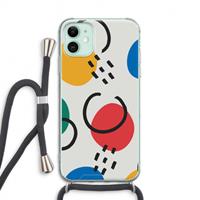 CaseCompany Illustratieve pop 3: iPhone 11 Transparant Hoesje met koord