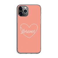 CaseCompany Forever heart: iPhone 11 Pro Max Transparant Hoesje