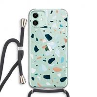 CaseCompany Terrazzo N°13: iPhone 11 Transparant Hoesje met koord