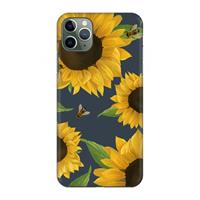 CaseCompany Sunflower and bees: Volledig geprint iPhone 11 Pro Max Hoesje
