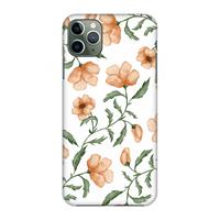 CaseCompany Peachy flowers: Volledig geprint iPhone 11 Pro Max Hoesje