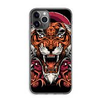 CaseCompany Tiger and Rattlesnakes: iPhone 11 Pro Max Transparant Hoesje