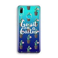 CaseCompany Cactus quote: Huawei P Smart (2019) Transparant Hoesje