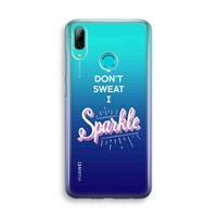 CaseCompany Sparkle quote: Huawei P Smart (2019) Transparant Hoesje