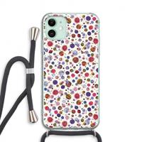 CaseCompany Planets Space: iPhone 11 Transparant Hoesje met koord