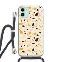 CaseCompany Terrazzo N°13: iPhone 11 Transparant Hoesje met koord