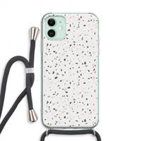 CaseCompany Terrazzo N°14: iPhone 11 Transparant Hoesje met koord