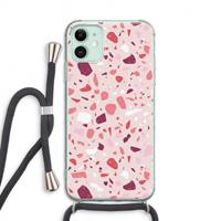 CaseCompany Terrazzo N°15: iPhone 11 Transparant Hoesje met koord