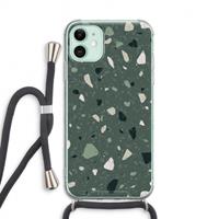 CaseCompany Terrazzo N°19: iPhone 11 Transparant Hoesje met koord