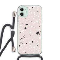 CaseCompany Terrazzo N°20: iPhone 11 Transparant Hoesje met koord