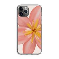 CaseCompany Pink Ellila Flower: iPhone 11 Pro Max Transparant Hoesje
