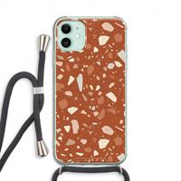 CaseCompany Terrazzo N°22: iPhone 11 Transparant Hoesje met koord