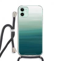 CaseCompany Ocean: iPhone 11 Transparant Hoesje met koord