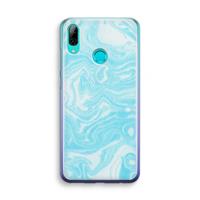 CaseCompany Waterverf blauw: Huawei P Smart (2019) Transparant Hoesje