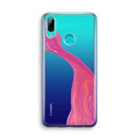 CaseCompany Paarse stroom: Huawei P Smart (2019) Transparant Hoesje