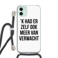 CaseCompany Meer verwacht: iPhone 11 Transparant Hoesje met koord