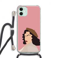 CaseCompany Confidence: iPhone 11 Transparant Hoesje met koord