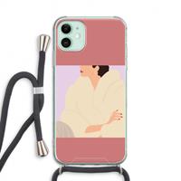 CaseCompany Cosy: iPhone 11 Transparant Hoesje met koord