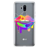 CaseCompany Lip Palette: LG G7 Thinq Transparant Hoesje