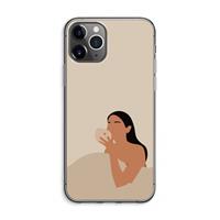 CaseCompany Fresh coffee: iPhone 11 Pro Max Transparant Hoesje