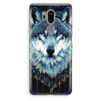 CaseCompany Darkness Wolf: LG G7 Thinq Transparant Hoesje