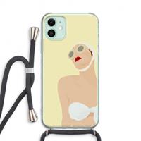 CaseCompany Summer: iPhone 11 Transparant Hoesje met koord