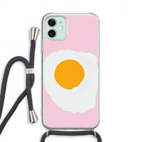 CaseCompany Sunny side up: iPhone 11 Transparant Hoesje met koord