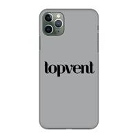 CaseCompany Topvent Grijs Zwart: Volledig geprint iPhone 11 Pro Max Hoesje